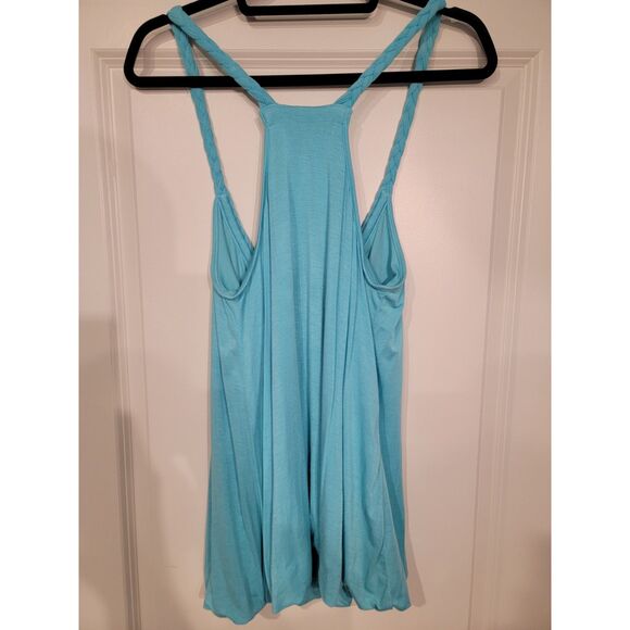 Seductions Womens Braided Strap Tank Top size Medium Blue - Picture 2 of 4